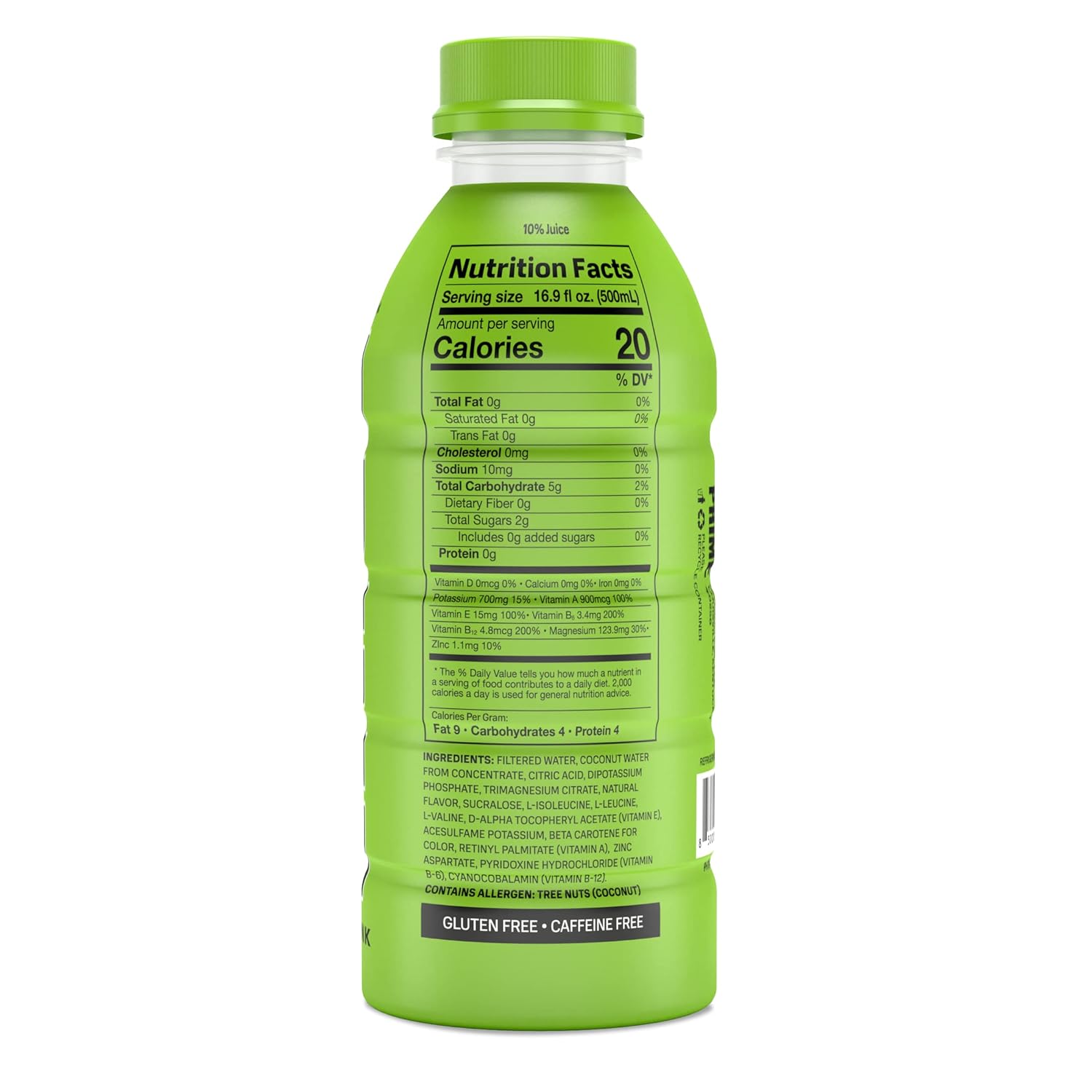 Prime Hydration Drink Sports Beverage "ORANGE," Naturally Flavored, 10% Coconut Water, 250mg BCAAs, B Vitamins, Antioxidants, 835mg Electrolytes, Only 20 Calories per 16.9 Fl Oz Bottle (Pack of 12) - Image 6